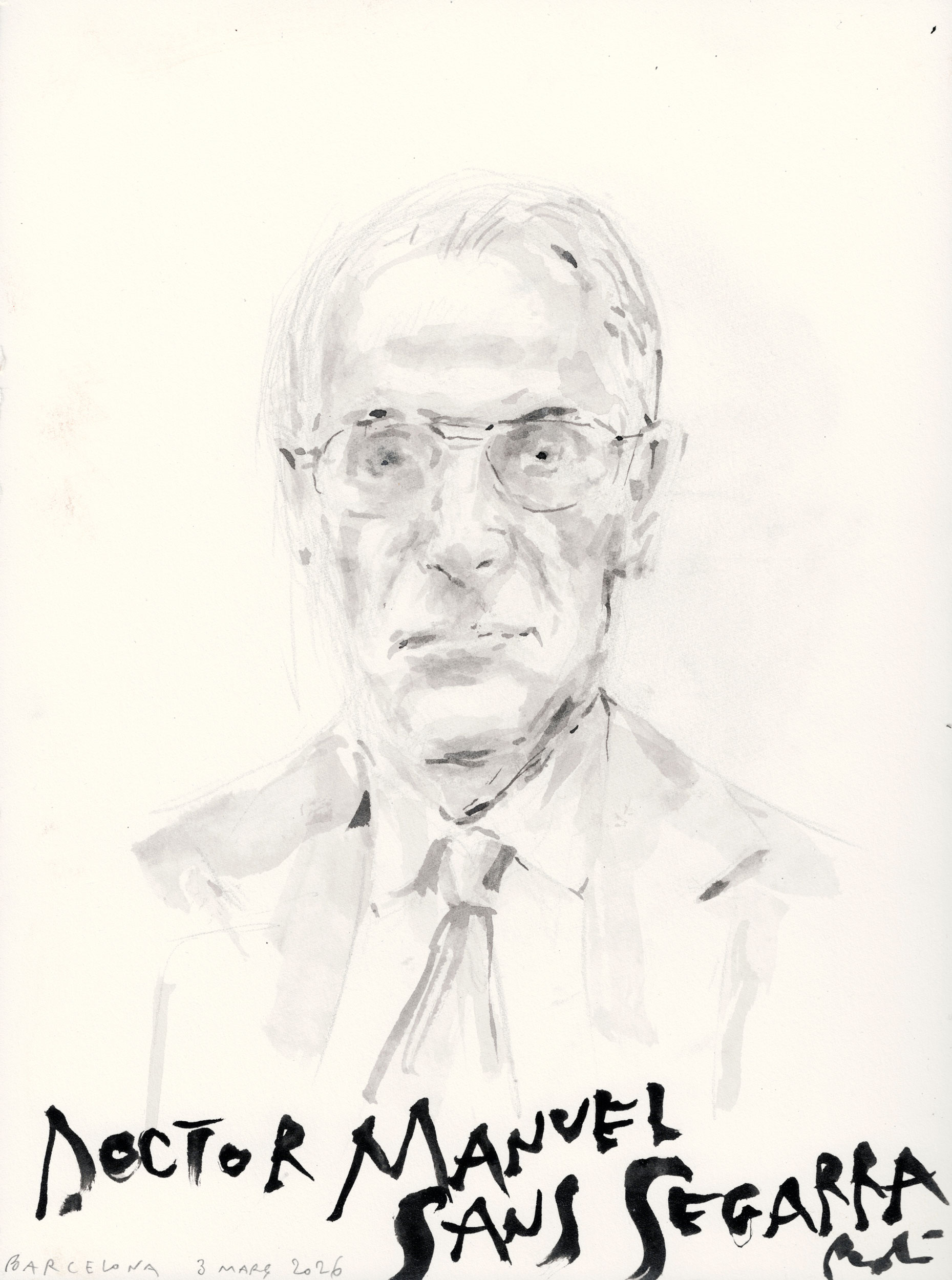 Doctor Manuel Sans Segarra Retrato Doble Barcelona Marzo, 2026