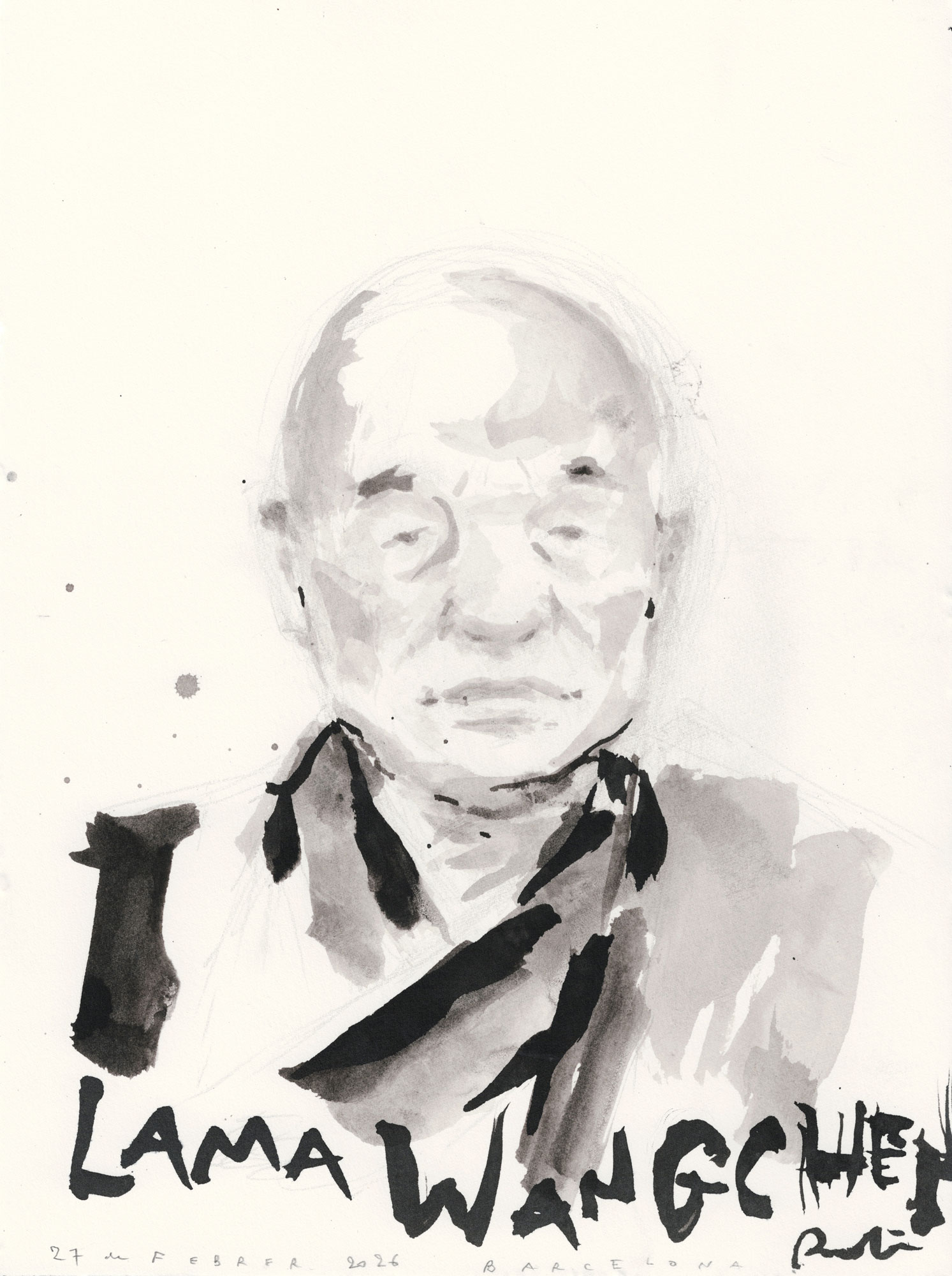 Lama Wangchen Retrato Doble Barcelona Febrero 2026